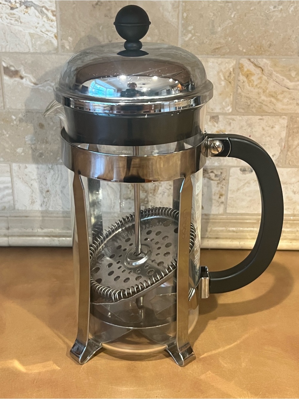 Bodum 34oz. (8 cups) Steel French Coffee Press, Good condition